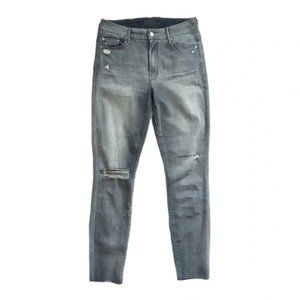 Mother High Waisted Looker Ankle Fray in Best Left In The Shadows Gray Grey 28